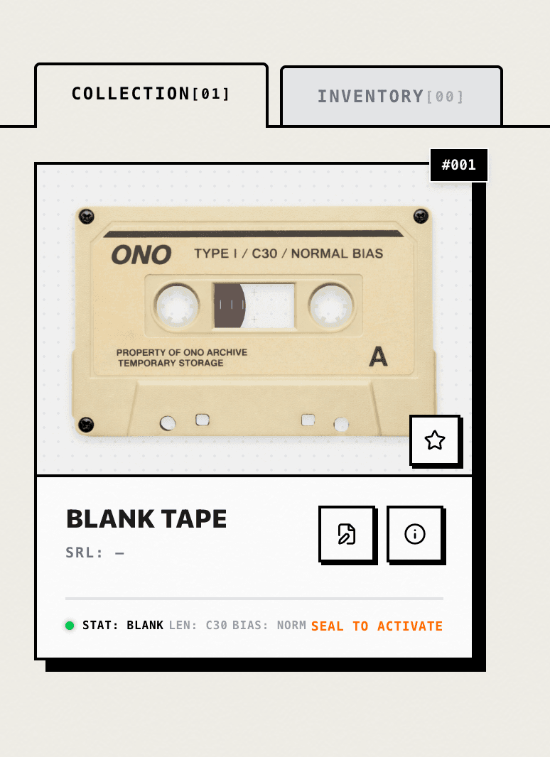 Workshop page with Side A, Side B, Signal Intake button, and recorder terminal